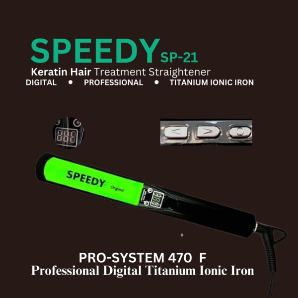 Speedy SP-21 Hair straightner Proffessional Digital Taitanium ionic iron 470°F 2